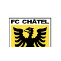 Écusson du FC Châtel-Saint-Denis — aigle bicéphale noir sur fond jaune.
