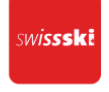 Logo Swiss-Ski — lettrage blanc sur carré rouge.