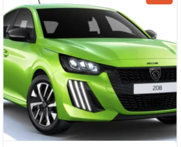 Voiture Peugeot 208 Style 100 ch BVM6 de couleur verte, lot n°1 de la tombola La Tanière.