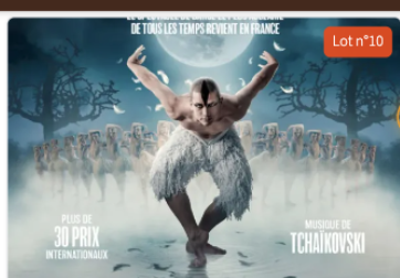 Affiche du spectacle Swan Lake de Matthew Bourne à la Seine Musicale, lot n°10 de la tombola La Tanière.